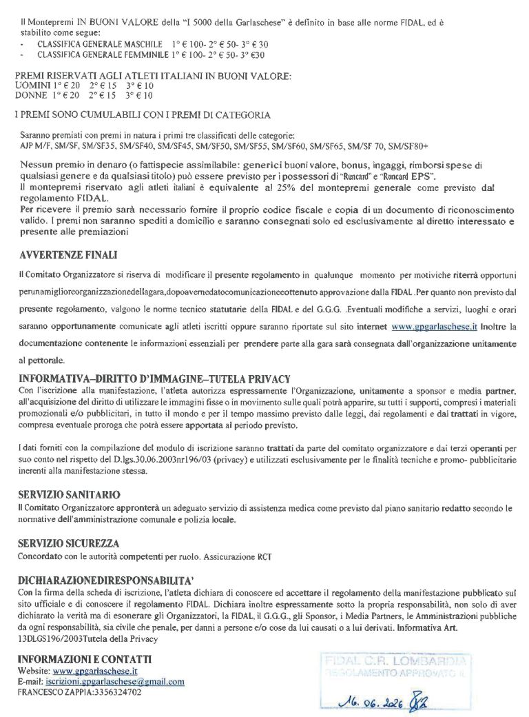 I 5000 della Garlaschese